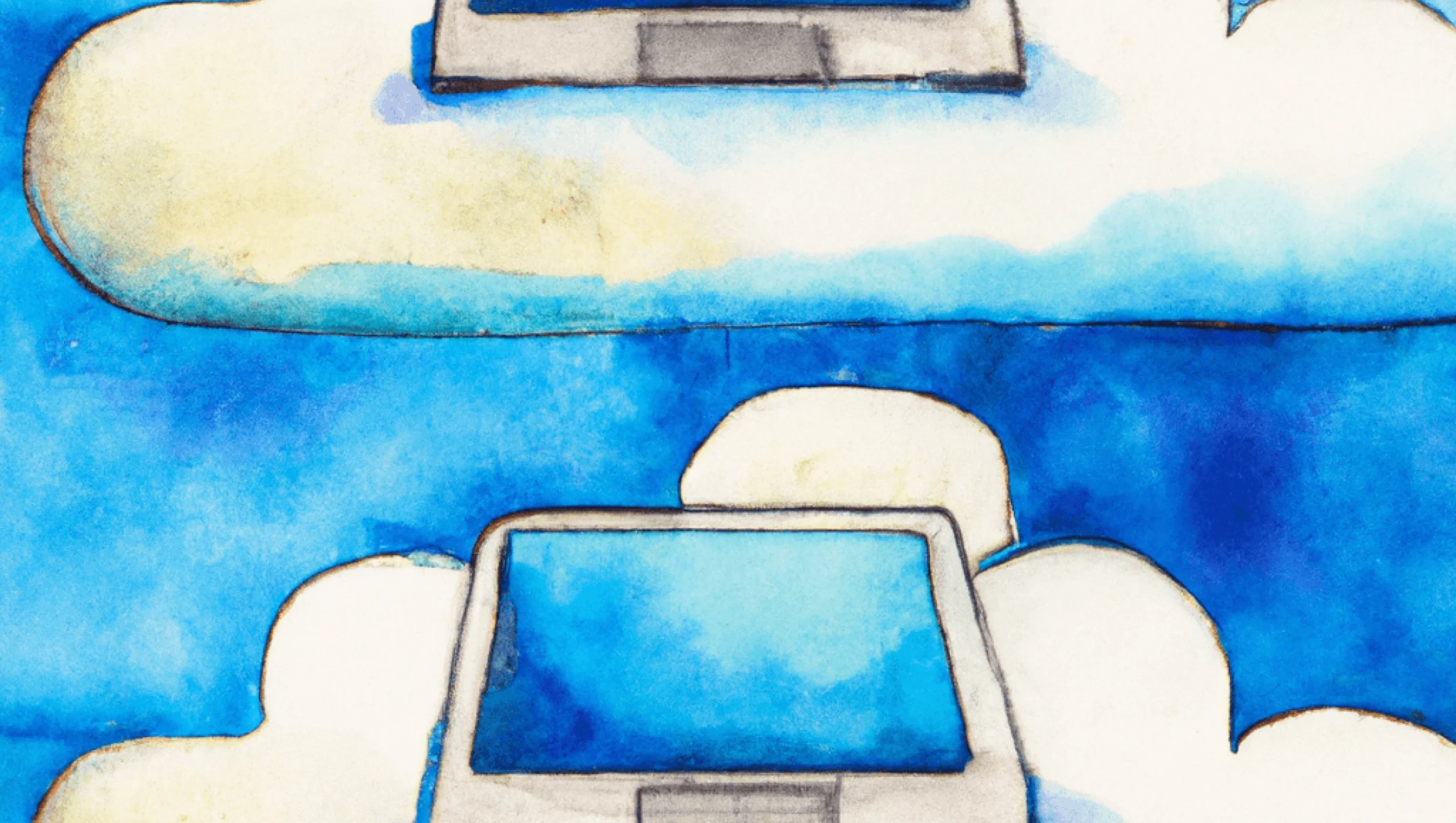 how-productivity-is-changing---watercolour-painting-of-laptops-relaxing-on-clouds-.webp